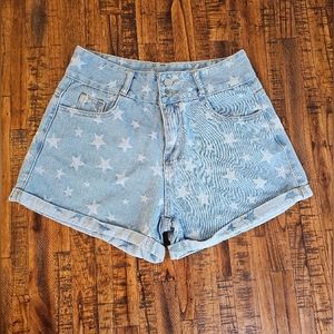 Jean shorts with stars. Large